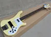 Amarelo 4 Strings 4003 Ricken Electric Bass Guitar com Rosewood Fretboard, Três estilos disponíveis