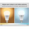 Żarówki MIBOXER WIFI Smart żarówka GU10 E27 LED Lampa RGB Praca z Alexa / Google Home 85-265V CCT Dimmer Timer Funkcja Magia