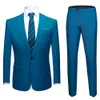 Bonne qualité hommes costumes Blazer Slim fit affaires robe formelle marié homme costume pour mariage bureau ensemble X0909