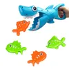 Shark Grabber Bath Toy for Boys Girls Catch Game with 4 Fishes Bathtub Fishing 23GD 210712