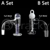 Beracky Two Styles Full Weld Roken Terp Slurpers Quartz Banger Met Schroef Knikkers/Terp Kettingen 4590 Graden Afgeschuinde Rand Naadloze Slurper Nagels Voor Bongs