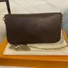 Bagaux d'épaule des étuis à femmes de qualité supérieure Luxurys avec marque Pochette Felicie Chain de portefeuille crossbodybags sac à main