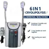 Máquina de gravação de congelamento de gordura de queixo Vacuum RF Ultrassom Laser Dispositivo Lipolaser Cavitação Corpo Thinner 2 Cryolipólise Handles