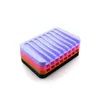 Anti-skid Soap Dishes Silicone Holder Tray Storage Rack Plate Box Bath Shower Container Bathroom Accessories RH1601