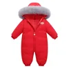 Bebê macacão para baixo jaqueta menino menino jumpsuits toddler menina roupa de neve terno inverno casaco engrossar overcoat crianças roupas -30 211027