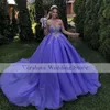 Vestidos Formales Lavender Prom Dress Strapless 비즈 볼 가운 이브닝 파티 드레스 Vestido de Fiesta de Boda
