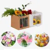 Kreative Fenster Tragbare Geschenktüte Weiß Borwn Marmorierung Papiertüte Kleidung Allgemeine Blume Geschenk Handtasche Großhandel