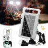 2400mAh Solar Panel Work Light Rechargeable Storage Generator System LED Camping Outdoor Fishing Searching Lamp