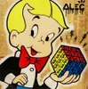 Alec Monopoly Rich Rubik's Cube Home Decor Oljemålning på kanfas Hantverk / HD-utskrift Väggkonst Bildanpassning är acceptabel 21050916