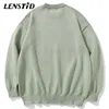 Lenstid Mannen Hiphop Gebreide Jumper Truien Creatieve Patroon Print Streetwear Harajuku Herfst Hipster Casual Knitwear Pullovers 211008