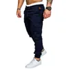 Casual Joggers Pantalon Cargo Solide Couleur Hommes Coton Élastique Pantalon Long Pantalon Homme Militaire Armée Pantalon Hommes Leggings 211112