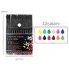 12PCS Journal Kolor Pensa Pens Pens Pen Fineliner do rysowania linii notatka obrad kalendarza Bullet Journaling Art Project