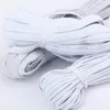 Elastico in gomma da cucire 3/4/5/6/8/10 / 12MM Fasce piatte bianche/nere Nastro per indumenti da sposa per accessori in corda elastica