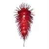 Tiffany Luxe Hanglampen Rode Creatieve Crystal 100% Handgemaakte Murano Blown Glas Kroonluchter met LED-lampen voor Home Woonkamer Decoratie
