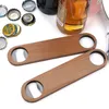 Wood Handle Bottle Openers Bar Blade Stainless Steel Beer Opener ZZA3315