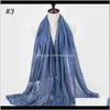 Ethnic Clothing Apparel Drop Delivery 2021 Brand Designer Rhinestone Hijab Lace Scarf For Muslim Women Soft Islamic Headscarf India Wrap Head