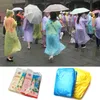 500 stks DHL FEDEX Fashion Clear Transparent One-Time Raincoat Disposable PE Regenjassen Poncho Rainwear Travel Outdoor Rain Jas Draag