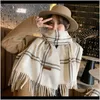 Avvolge Cappelli, Guanti Moda Aessoriesclassic Inverno Donna coreana Versatile Scialle di lana double face Sciarpe autunno e bavaglino Drop Delivery 2021