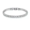 Simple Luxe 4mm Cubique Zircone Tennis Bracelet Pour Femmes Hommes Or Argent Couleur Cristal Chaîne Bracelet Fiançailles De Noce Bijoux Cadeaux