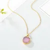 Irregular Pendant Choker Statement Necklaces Pink Boho Women Jewelry Pendientes Mujer Joyas Resin Chain Necklace