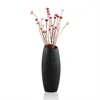 Keramik-Büro- und Heimdekoration im europäischen Stil, Weinschrank, Desktop, einfache getrocknete Blumen, schwarze Vase