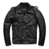 MAPLESTEED CLASSICAL MOTORCYCLE JACKETS MEN LÄDER JACKET 100% Naturlig Cowhide Tjock motojacka Vinterhylsa 61-67cm 6xl M192 211008