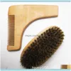 Ferramentas de estilo, escovas de cabelo de cabelo cuidados cuidados com óleo de bigode em forma de pera em forma de pera em forma de pêra.
