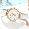 Curren Mode Dames Horloges Waterdicht Elegant Dial Leren Quartz Dames Horloge Jurk Analoge Meisje Klok Montre Femme 210517