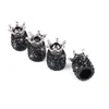 Car Wheels Tire Valves Stem Cap Diamond Bling-Bling Crown Dustproof Rhinestone Tyre Wheel Valve Caps Motorcycle Auto Accessories 4Pcs