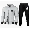 Tute da uomo Uomo Primavera Stile classico Defqon 1 Stampe Rock 6 Colori Top Set Logo personalizzabile Giacca e pantaloni con cerniera 2-185Q