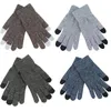 Fingerless handskar kvinnor män multifunktion stickad pekskärm vinter mjuk varm mitten # 1123 A1 #