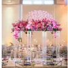 Ljushållare 12st) Bröllopshändelser Tabeller Dekoration Centerpieces Tall Clear Acrylic Crystal Flower Stand Yudao1134