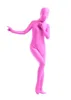 Unisex rosa lycra spandex catsuit dräkt full outfit sexiga kvinnor män bodysuit kostymer tillbaka blixtlås halloween fest fancy klänning cos293o