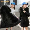 Winterjacke für Mädchen Kleidung 2021 Russische Kinder Parka Schneeanzug Plus Samt Warme Kapuze Oberbekleidung Mantel Kinder Teenager Kleidung H0909