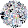 DIY Cute VSCO Holographic Laser Cartoon Sticker Ice cream Hamburger Coke Whale Guitar Stickers Luggage Skateboard Car Graffiti Girl Gradient Decal