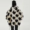 AOLAMEGS 귀여운 하트 모양의 인쇄 램 스스로 겨울 자켓 남자 Drawstring 포켓 지퍼 후드 하이 스트리트 따뜻한 부부 streetwear 210818