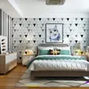 Duvar Kağıtları 2021 Nordic Pembe Üçgen Geometrik Duvar Kağıdı Yatak Odası Mavi Gri Kağıtları Oturma Odası Ev Dekorasyonu HUDAS Güzellik