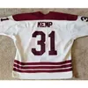 24S 3740Rare years 1985-1987 31 22 Jeff Brubeck John Kemp hockey jersey embroidery Custom Any Number and Name