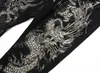 Heren Chinese trendy Dragon Black Skinny Jeans Stretch Comfortabele Fashion Hip-Hop Broek Streetwear Print Broeken 210716