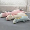 Peluche gigante unicorno farcito corno d'argento unicorno cuscino per dormire di alta qualità cuscino per animali decorazione cuscino per il tiro 2109293425167