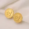 Coin cephalic Pendant Earring Ring 14k Fine Solid Gold Filled Figaro Link Chain Jewelry Sets Retro Yearning Treasure 1913