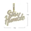 Chokers Stay Humble Pendentif Collier Plein Pavé Bling 5A CZ Hip Hop Rappeur Hommes Haute Qualité Bijoux