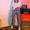 Automne mode femmes Jeans Y2K Streetwear Denim Vintage couleur unie pantalon droit maman copains taille haute pantalon 211129