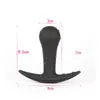 Inflatable Anal Plug Silicone Huge Anus Butt Dilator Expandable Prostate Massager with Metal Ball Sex Toys Women X0602