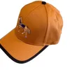 100 bomullsbollkåpor högkvalitativ designer mode häst djur stil orange solhatt för utomhussport män strapback hatt golf bas3284954