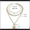 Chokers kettingen hangers drop levering 2021 8sesons mode eenvoudige kleine perzik hart slot ketting goud kleur liefde element keten multi-