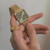 Top Brand Square Watch for Women Gold Luxury Bransoletę Zegarki Sukienka Modna Kwarc kwarcowa Zegar Montre Femme Na rękę 638459956