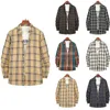 Men's Trench Coats Short Coat Wear Plaid Print Korean Handsome Oversize Autumn Knee-high Windbreaker Single Breasted 2022 Viol22