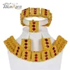 MUKUN Turquia Grande Nigéria Conjuntos de joias femininas Dubai Conjunto de joias de cor dourada Casamento nupcial Contas africanas Design de acessórios