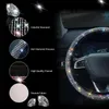 Steering Wheel Covers Car Crystal Diamond Cover Bling Rhinestone Universal Fit 37 38cm SUV